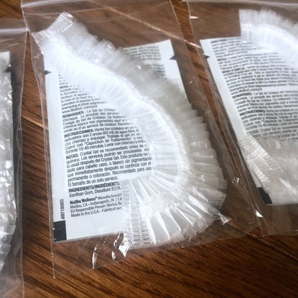 NEW! 2 Malibu C Crystal Gel Treatments + 2 Caps - Picture 3 of 9